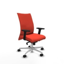 Albacete confidente sincro bali naranja oscuro brazos 2D base aluminio ruedas 65 mm nailon