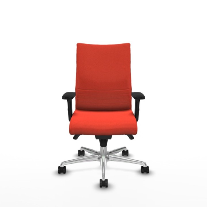 Albacete confidente sincro bali naranja oscuro brazos 2D base aluminio ruedas 65 mm nailon