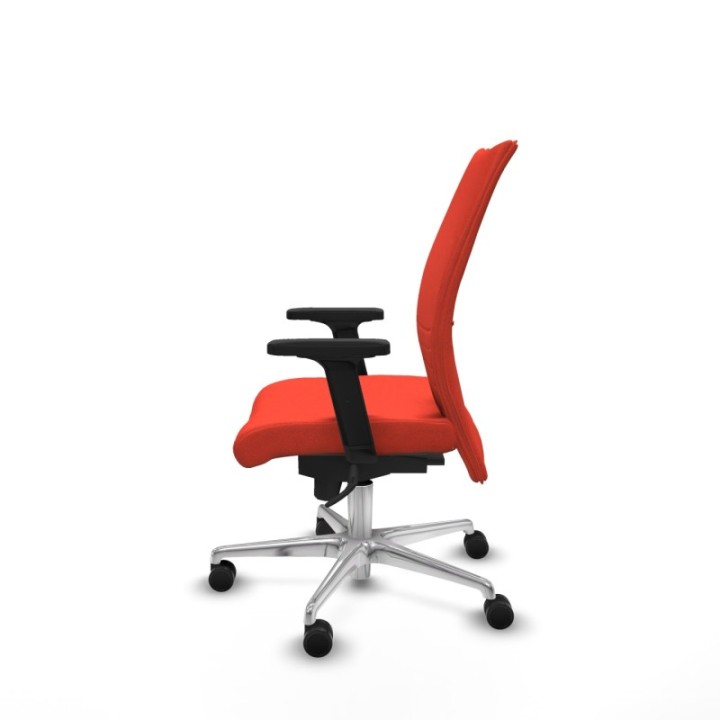 Albacete confidente sincro bali naranja oscuro brazos 2D base aluminio ruedas 65 mm nailon