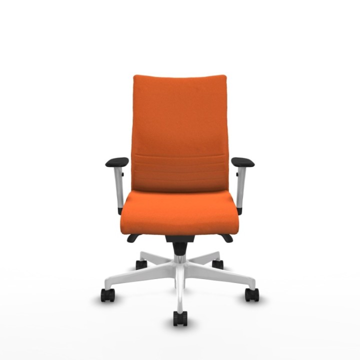 Albacete confidente sincro bali naranja brazos 1D blancos base blanca ruedas 65 mm nailon