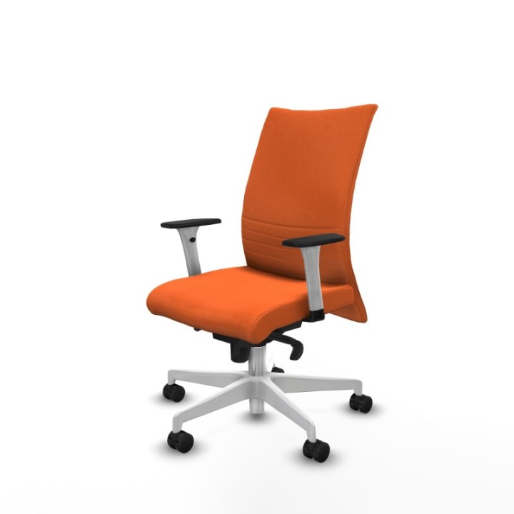 Albacete confidente sincro bali naranja brazos 1D blancos base blanca ruedas 65 mm nailon