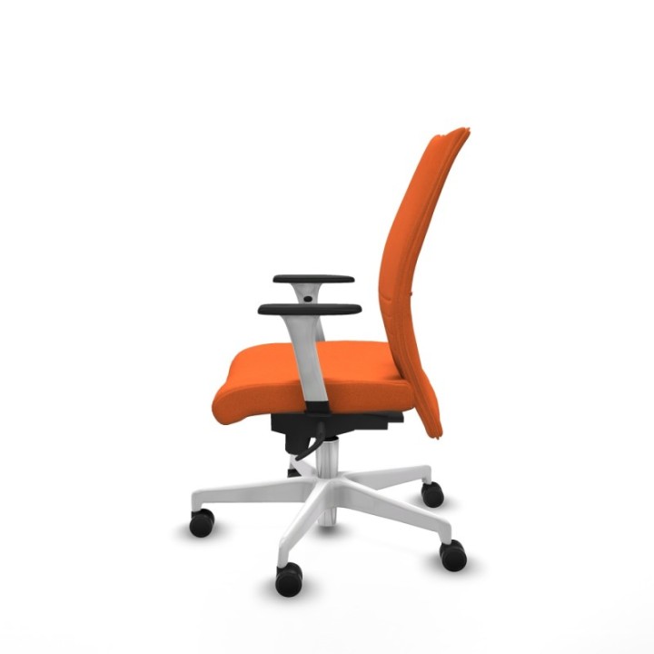 Albacete confidente sincro bali naranja brazos 1D blancos base blanca ruedas 65 mm nailon