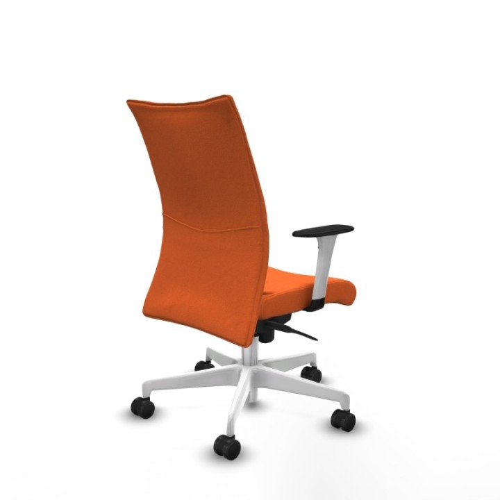 Albacete confidente sincro bali naranja brazos 1D blancos base blanca ruedas 65 mm nailon