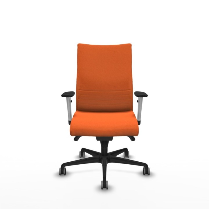 Albacete confidente sincro bali naranja brazos 1D blancos base nailon ruedas 65mm engomadas