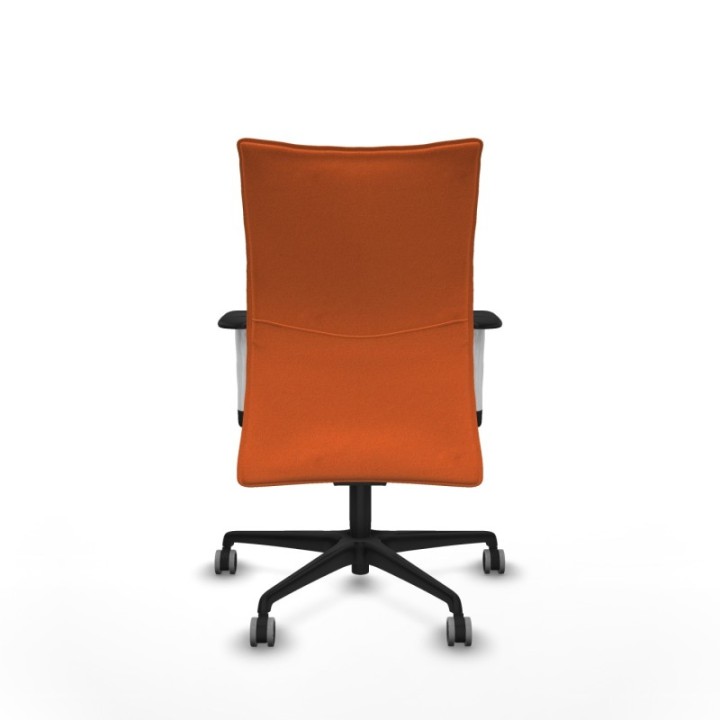 Albacete confidente sincro bali naranja brazos 1D blancos base nailon ruedas 65mm engomadas