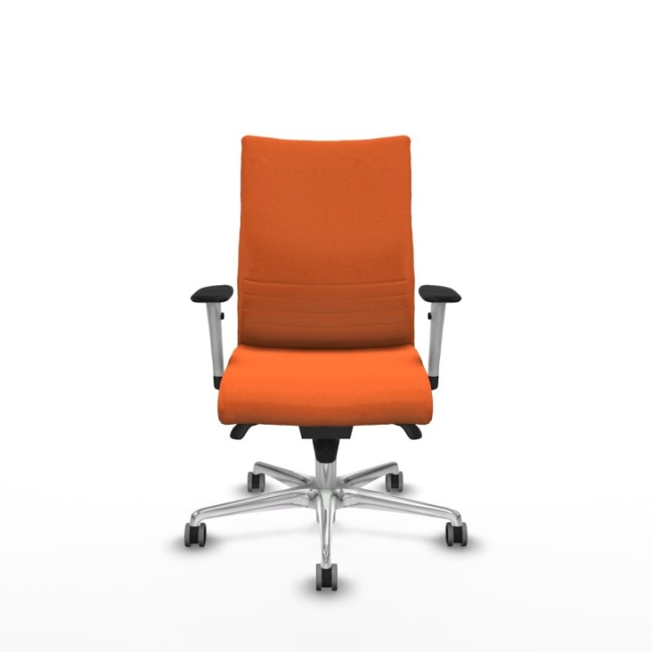 Albacete confidente sincro bali naranja brazos 1D blancos base aluminio ruedas 65mm engomadas