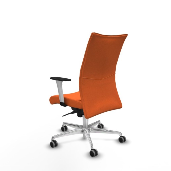 Albacete confidente sincro bali naranja brazos 1D blancos base aluminio ruedas 65mm engomadas