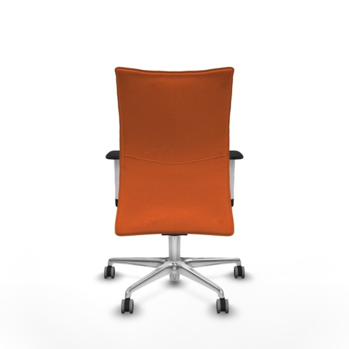 Albacete confidente sincro bali naranja brazos 1D blancos base aluminio ruedas 65mm engomadas