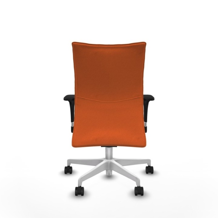 Albacete confidente sincro bali naranja brazos 1D base blanca ruedas 65 mm nailon