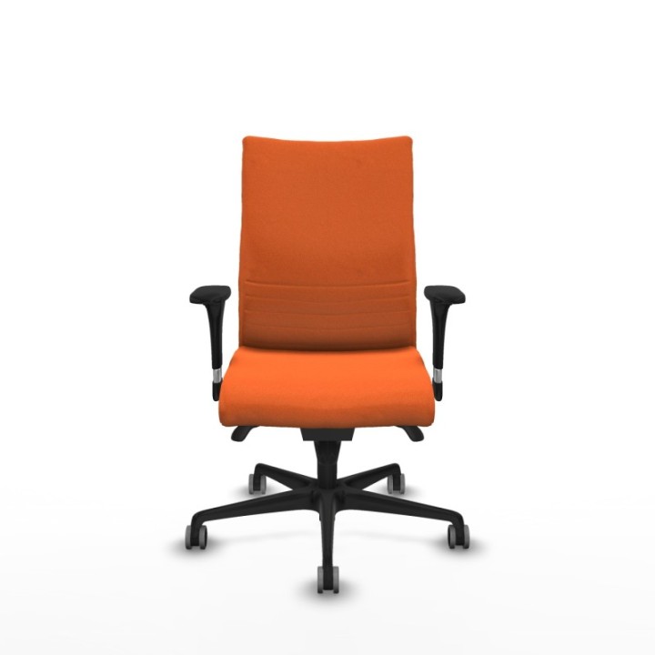 Albacete confidente sincro bali naranja brazos 1D base nailon ruedas 65mm engomadas