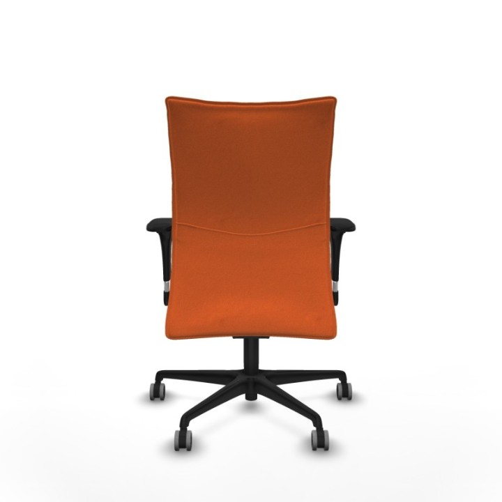 Albacete confidente sincro bali naranja brazos 1D base nailon ruedas 65mm engomadas