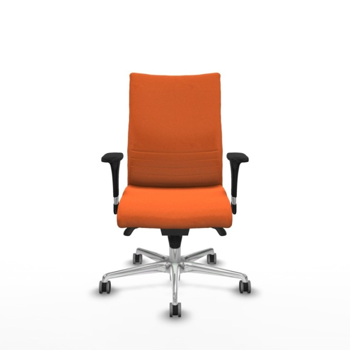 Albacete confidente sincro bali naranja brazos 1D base aluminio ruedas 65mm engomadas