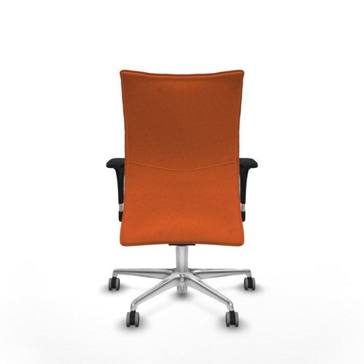 Albacete confidente sincro bali naranja brazos 1D base aluminio ruedas 65mm engomadas