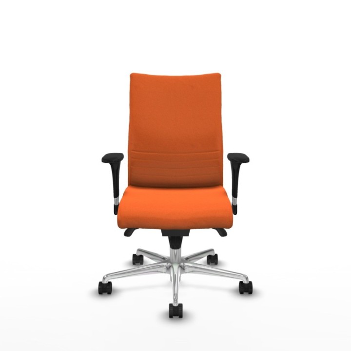 Albacete confidente sincro bali naranja brazos 1D base aluminio ruedas 65 mm nailon