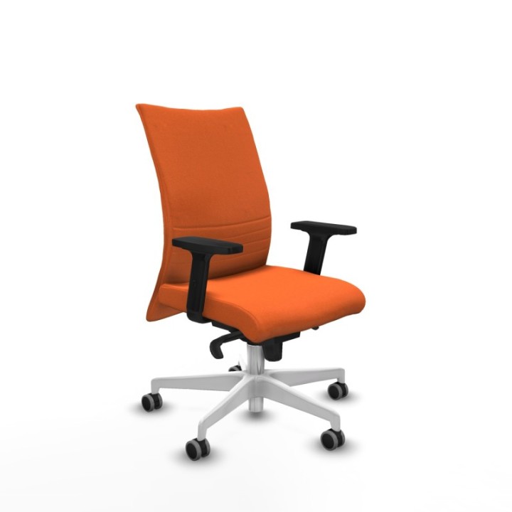 Albacete confidente sincro bali naranja brazos 2D base blanca ruedas 65mm engomadas