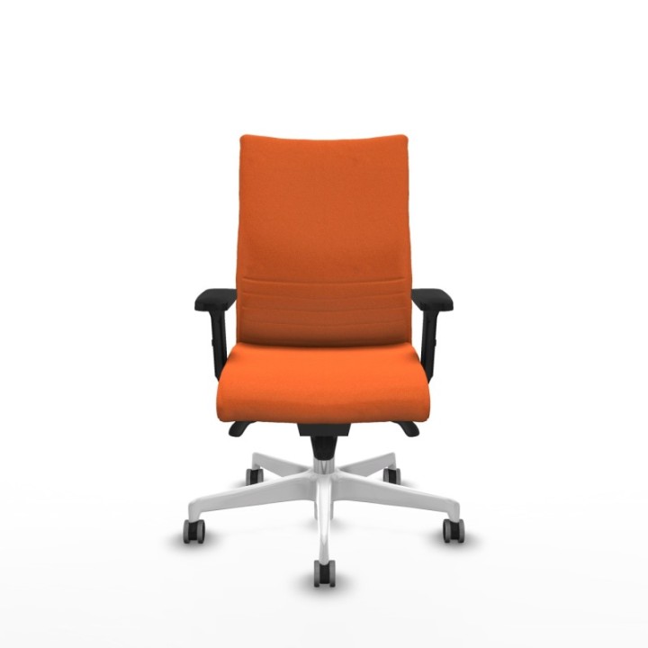 Albacete confidente sincro bali naranja brazos 2D base blanca ruedas 65mm engomadas