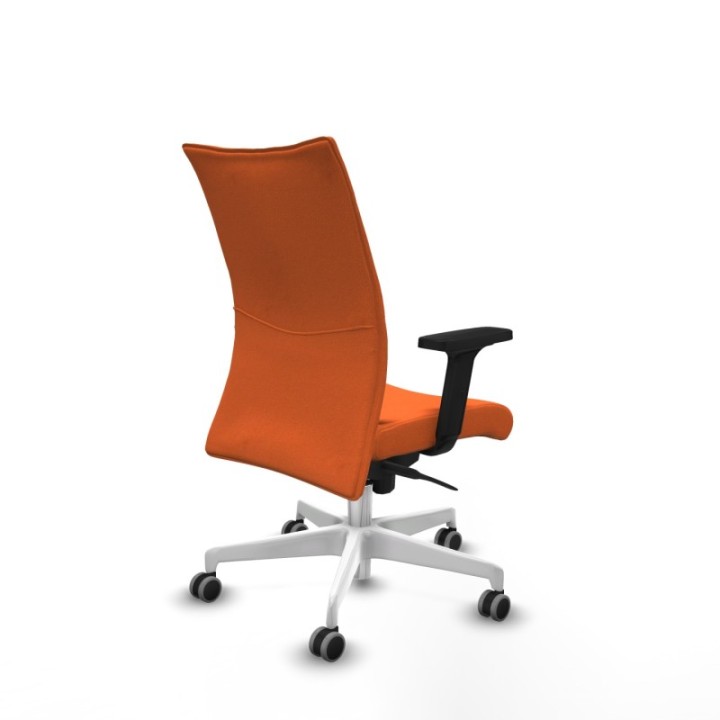 Albacete confidente sincro bali naranja brazos 2D base blanca ruedas 65mm engomadas