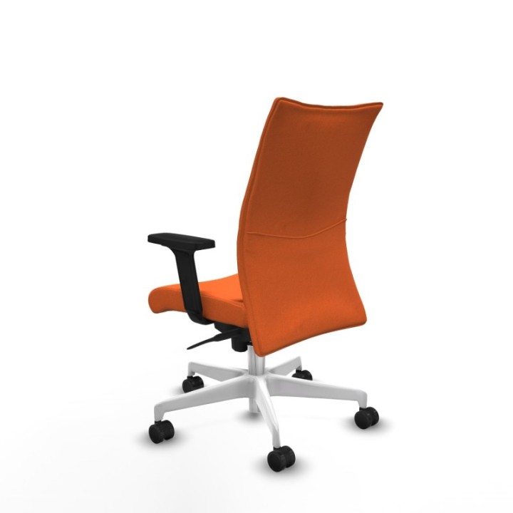 Albacete confidente sincro bali naranja brazos 2D base blanca ruedas 65 mm nailon