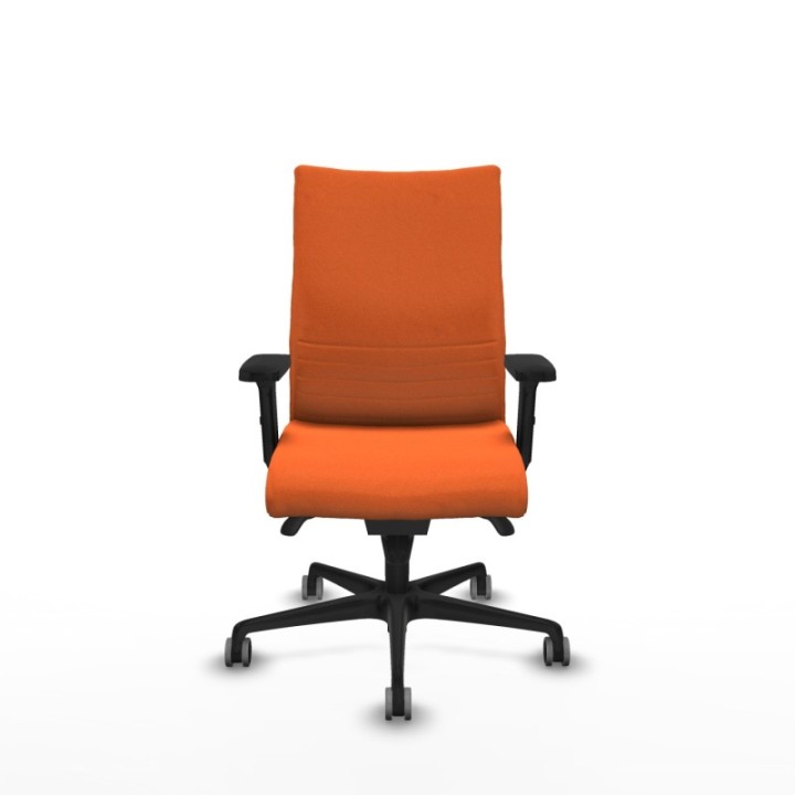 Albacete confidente sincro bali naranja brazos 2D base nailon ruedas 65mm engomadas