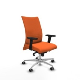 Albacete confidente sincro bali naranja brazos 2D base aluminio ruedas 65mm engomadas