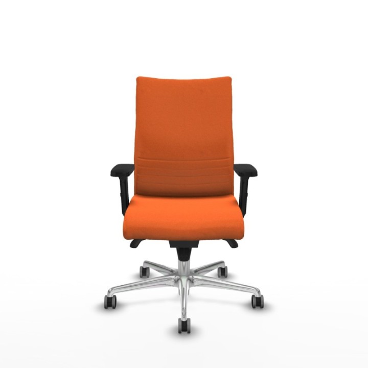 Albacete confidente sincro bali naranja brazos 2D base aluminio ruedas 65mm engomadas