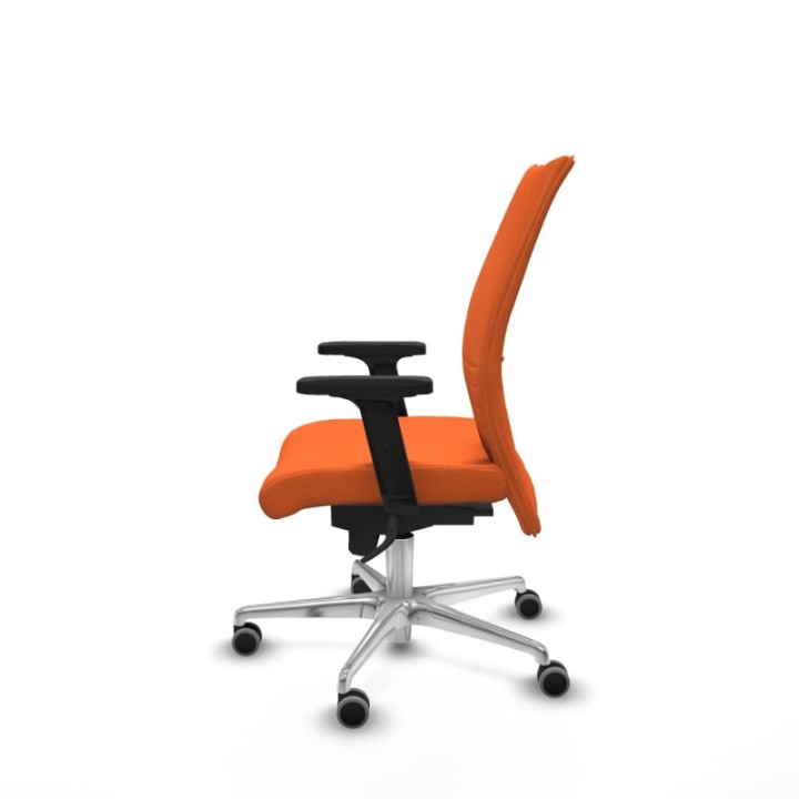 Albacete confidente sincro bali naranja brazos 2D base aluminio ruedas 65mm engomadas