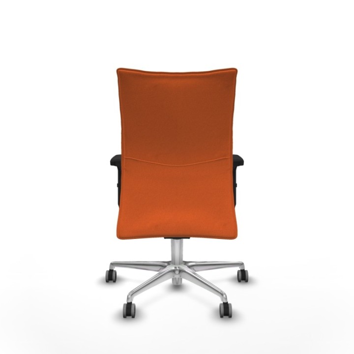 Albacete confidente sincro bali naranja brazos 2D base aluminio ruedas 65mm engomadas