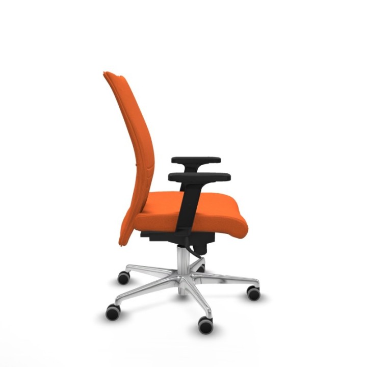 Albacete confidente sincro bali naranja brazos 2D base aluminio ruedas 65mm engomadas