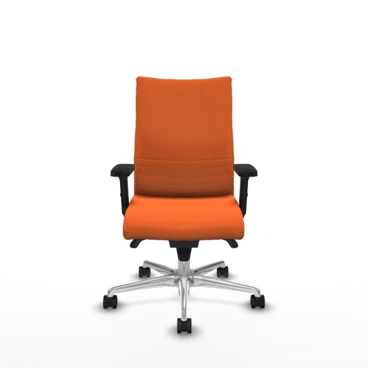 Albacete confidente sincro bali naranja brazos 2D base aluminio ruedas 65 mm nailon