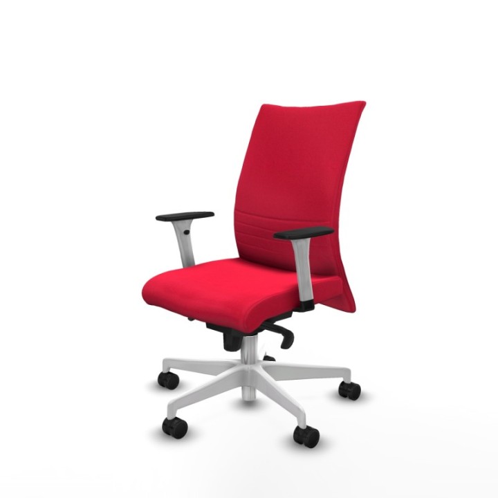 Albacete confidente sincro bali rojo brazos 1D blancos base blanca ruedas 65 mm nailon