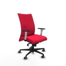 Albacete confidente sincro bali rojo brazos 1D blancos base nailon ruedas 65mm engomadas