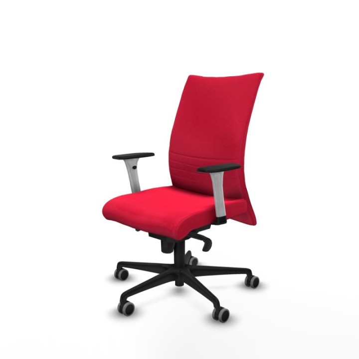 Albacete confidente sincro bali rojo brazos 1D blancos base nailon ruedas 65mm engomadas