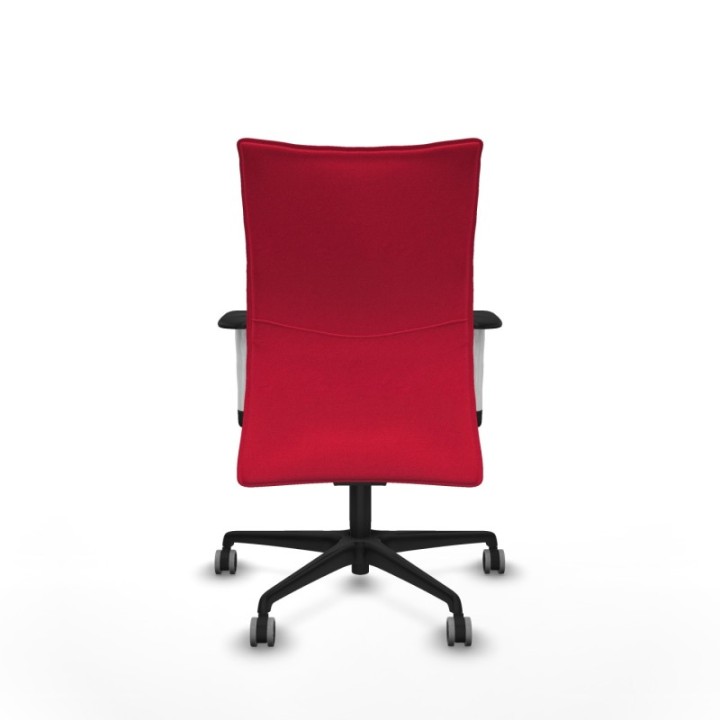 Albacete confidente sincro bali rojo brazos 1D blancos base nailon ruedas 65mm engomadas