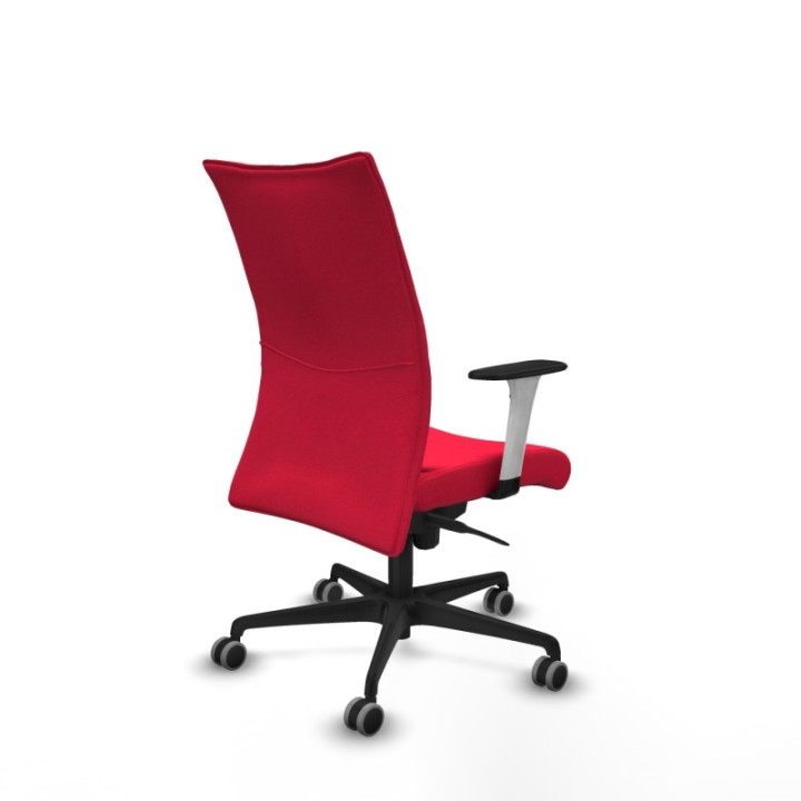 Albacete confidente sincro bali rojo brazos 1D blancos base nailon ruedas 65mm engomadas