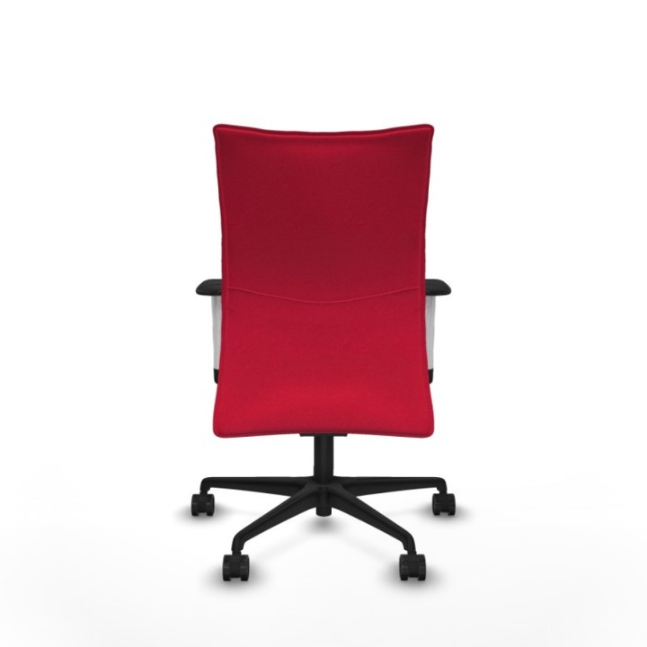 Albacete confidente sincro bali rojo brazos 1D blancos base nailon ruedas 65 mm nailon