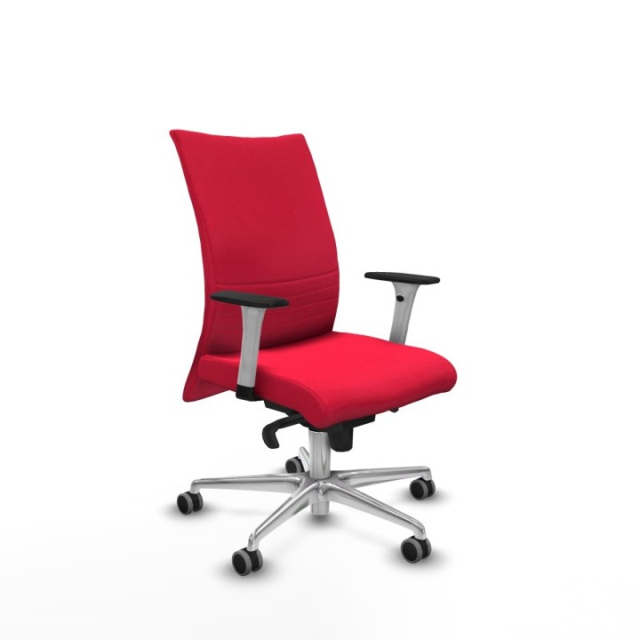 Albacete confidente sincro bali rojo brazos 1D blancos base aluminio ruedas 65mm engomadas