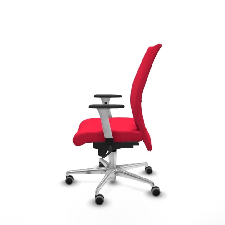 Albacete confidente sincro bali rojo brazos 1D blancos base aluminio ruedas 65mm engomadas