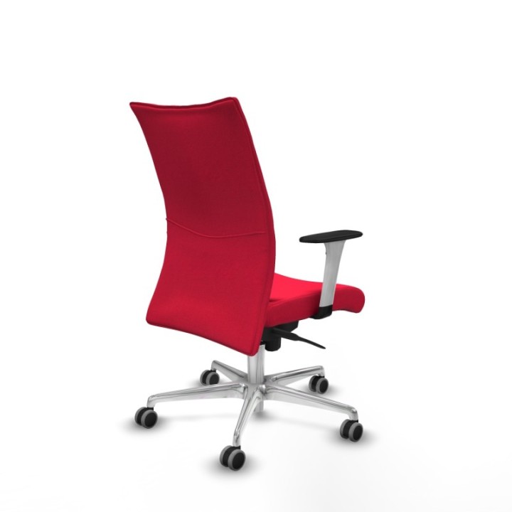 Albacete confidente sincro bali rojo brazos 1D blancos base aluminio ruedas 65mm engomadas