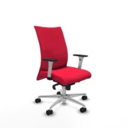 Albacete confidente sincro bali rojo brazos 1D blancos base aluminio ruedas 65 mm nailon