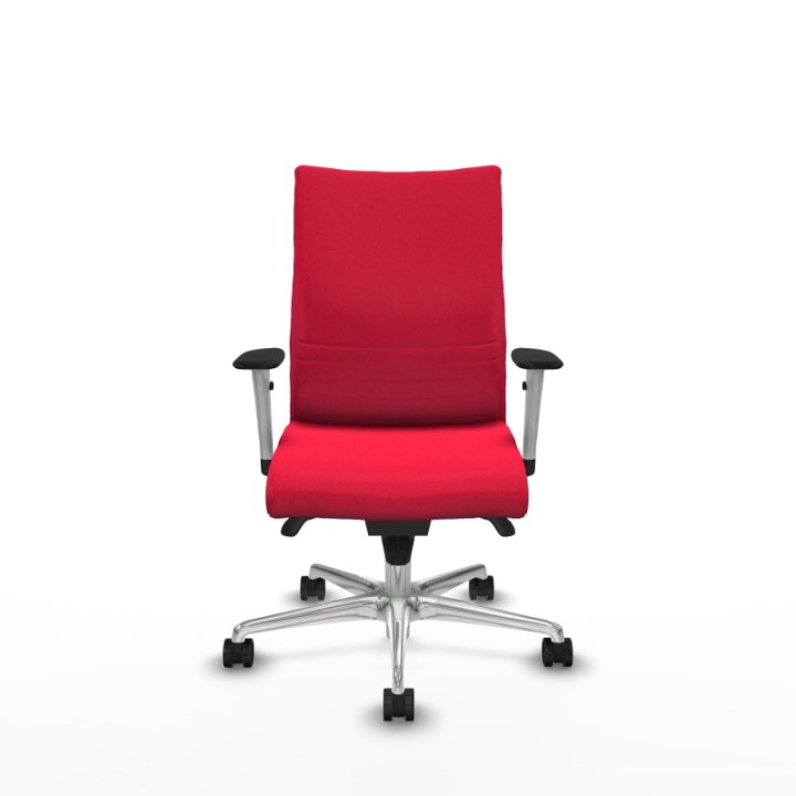 Albacete confidente sincro bali rojo brazos 1D blancos base aluminio ruedas 65 mm nailon