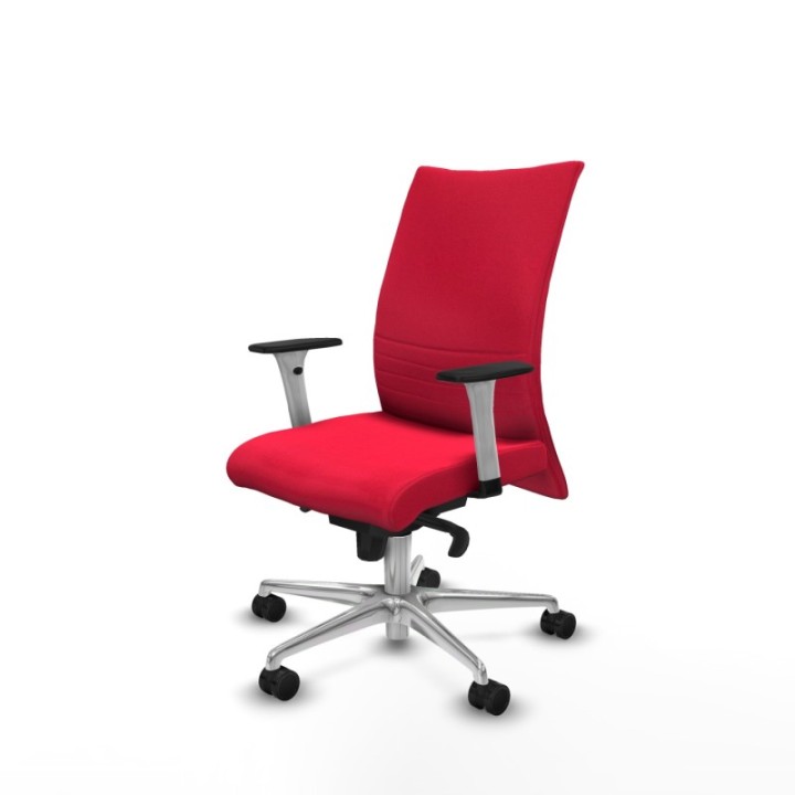 Albacete confidente sincro bali rojo brazos 1D blancos base aluminio ruedas 65 mm nailon