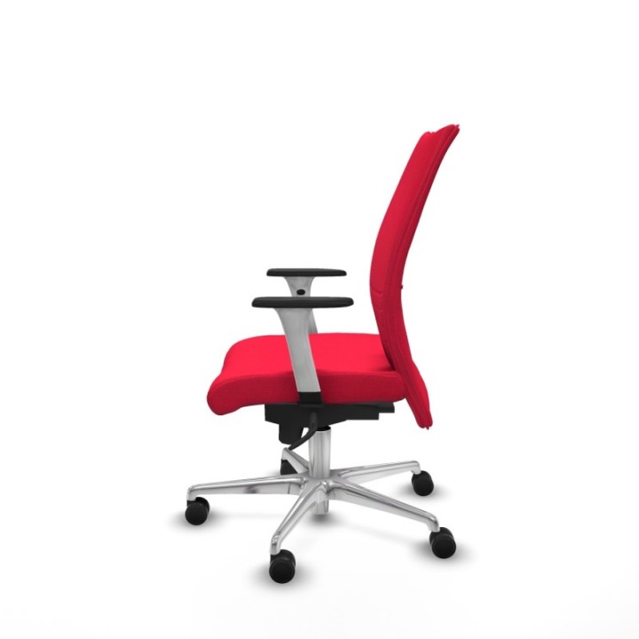 Albacete confidente sincro bali rojo brazos 1D blancos base aluminio ruedas 65 mm nailon