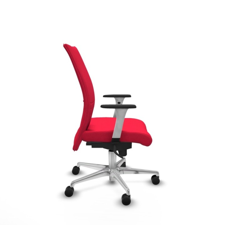 Albacete confidente sincro bali rojo brazos 1D blancos base aluminio ruedas 65 mm nailon