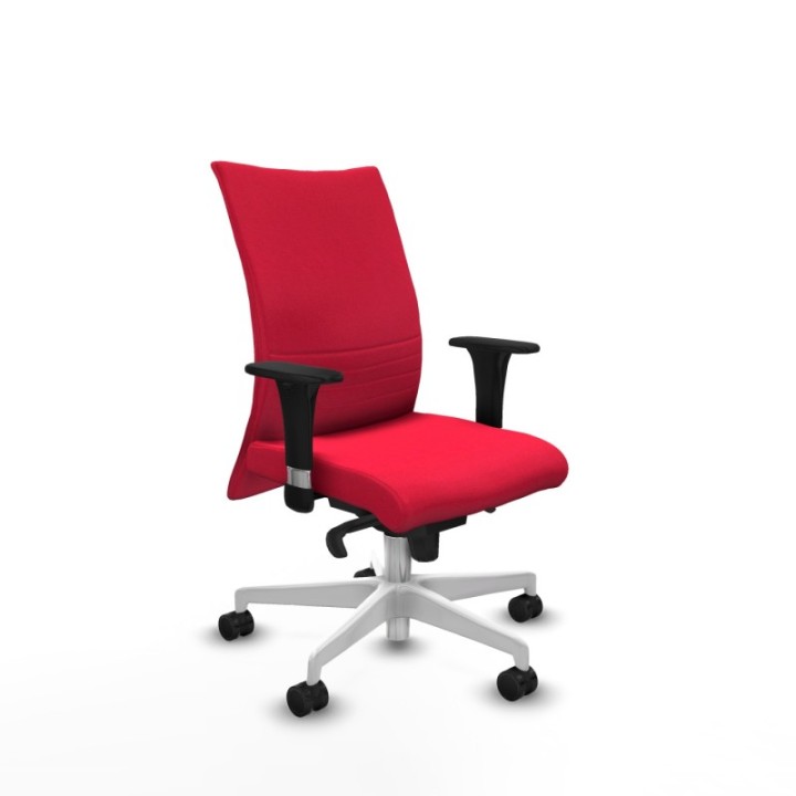 Albacete confidente sincro bali rojo brazos 1D base blanca ruedas 65 mm nailon