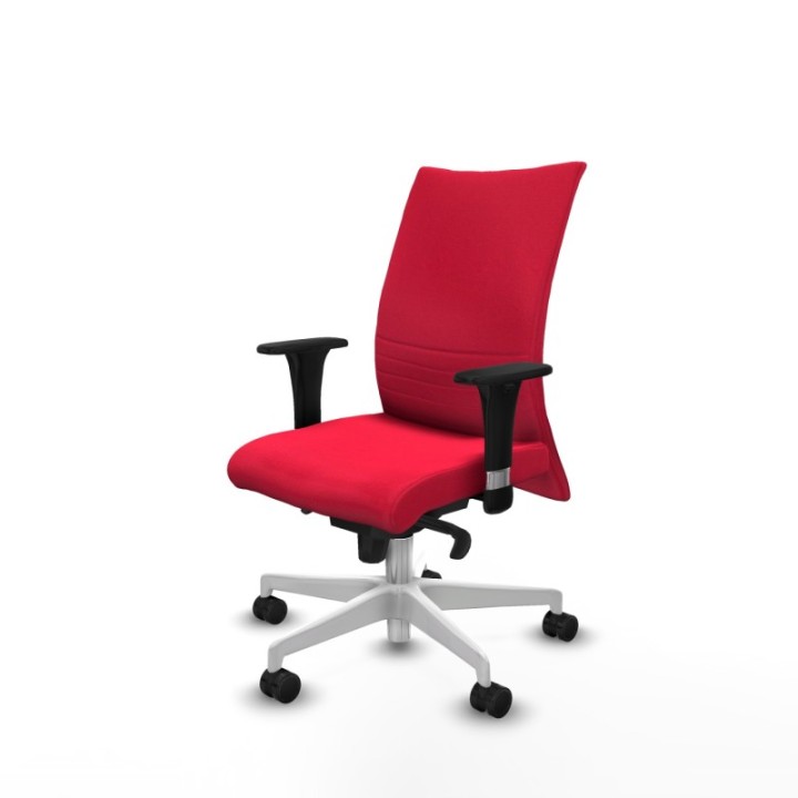 Albacete confidente sincro bali rojo brazos 1D base blanca ruedas 65 mm nailon