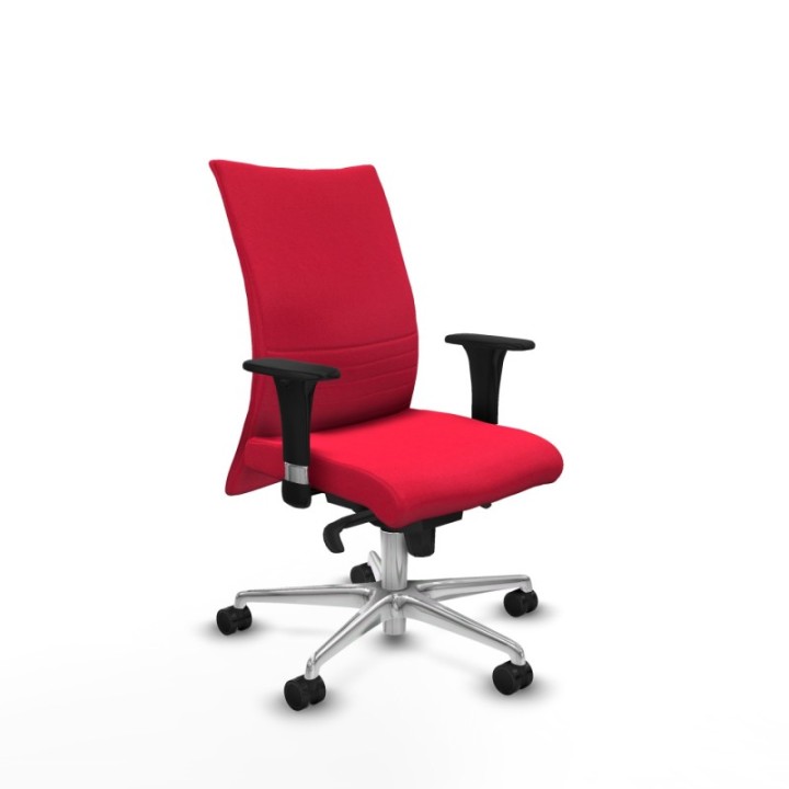 Albacete confidente sincro bali rojo brazos 1D base aluminio ruedas 65 mm nailon