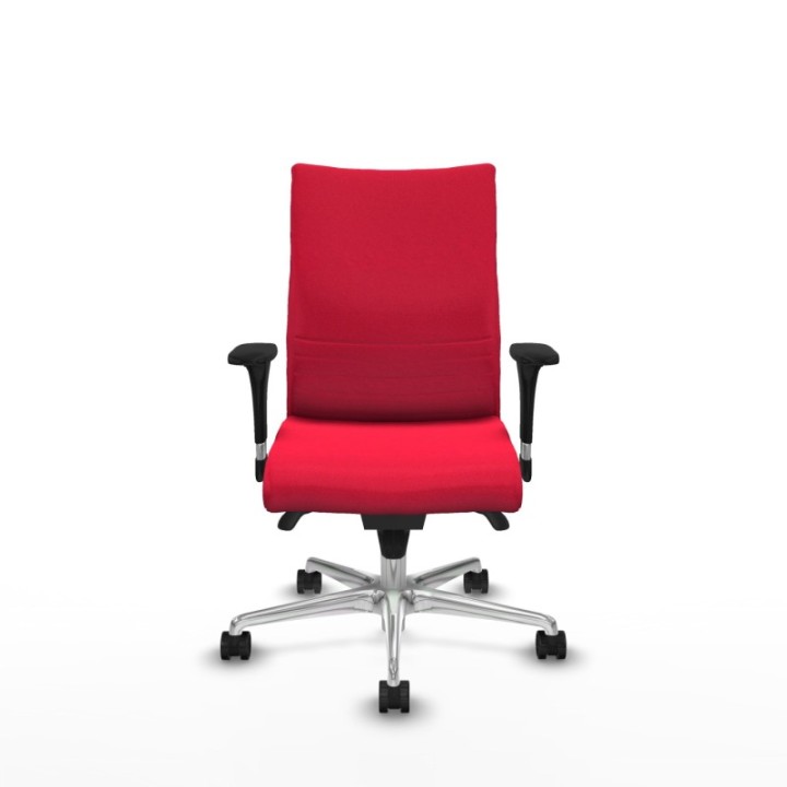 Albacete confidente sincro bali rojo brazos 1D base aluminio ruedas 65 mm nailon