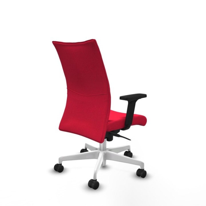 Albacete confidente sincro bali rojo brazos 2D base blanca ruedas 65 mm nailon