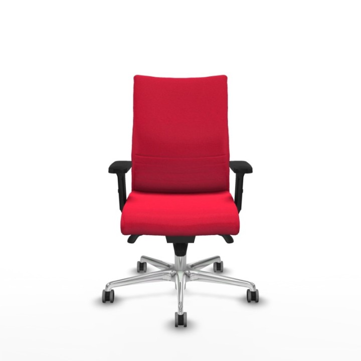 Albacete confidente sincro bali rojo brazos 2D base aluminio ruedas 65mm engomadas