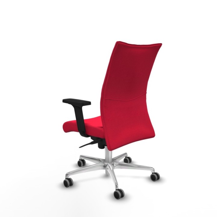 Albacete confidente sincro bali rojo brazos 2D base aluminio ruedas 65mm engomadas